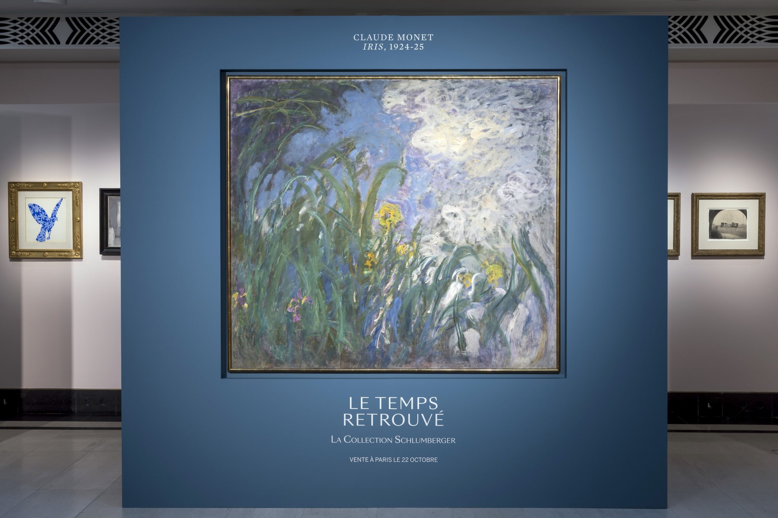 Detail of Claude Monet's 'Iris', which carries the highest estimate ever set for a painting at auction in France