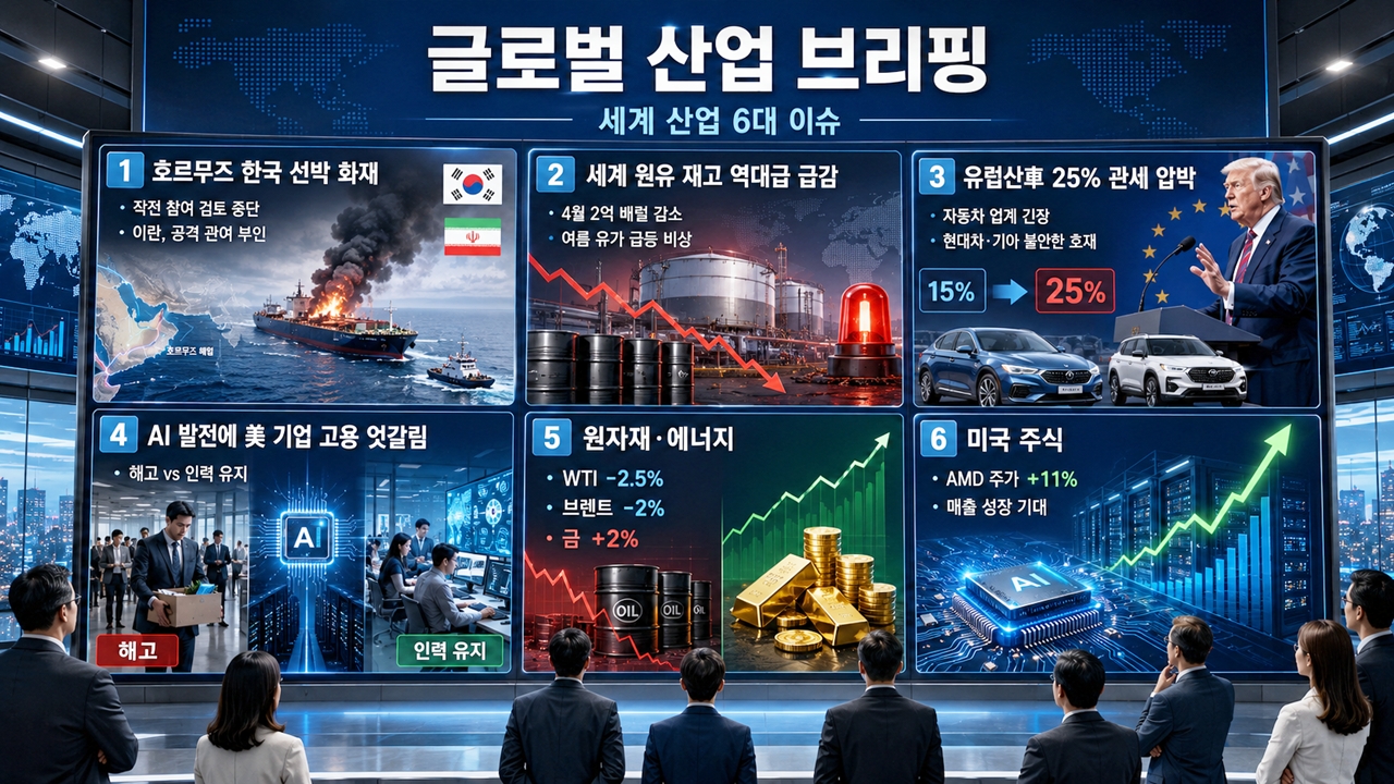 호르무즈 한국 선박 화재 관련 보도 이미지