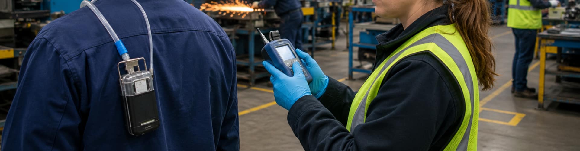 Workers performing OSHA workplace safety requirements 2026 training and compliance inspection