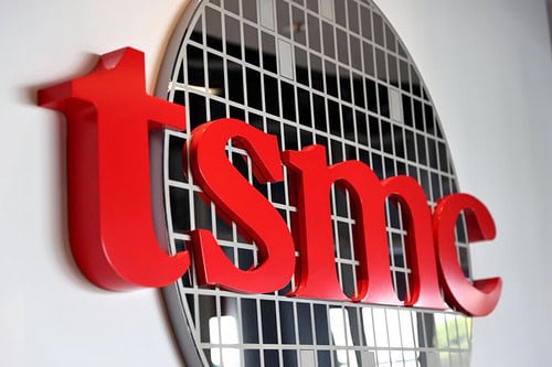 TSMC chip manufacturing facility showing wafer production lines