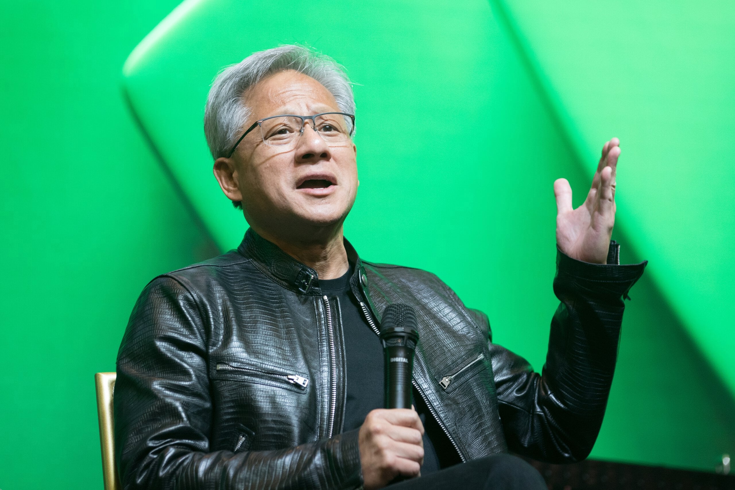 Nvidia logo and stock chart illustrating market cap growth