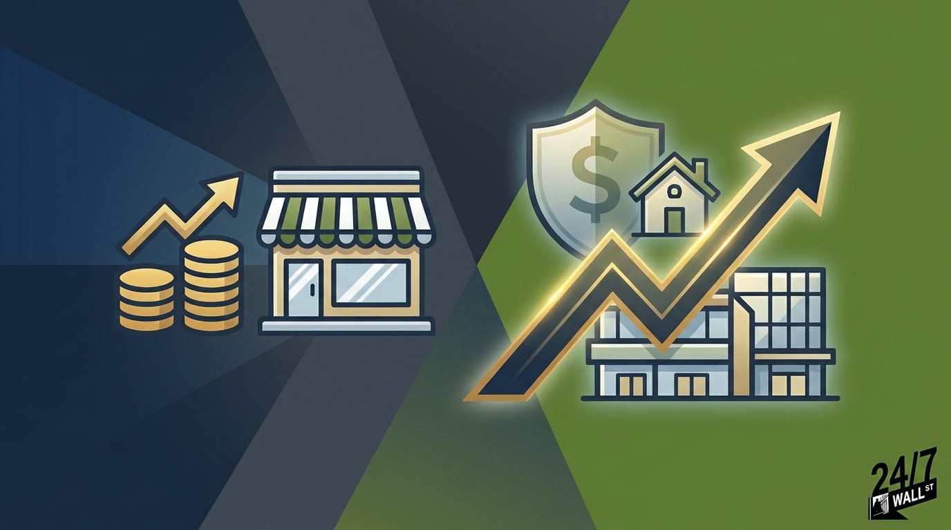 Image of a retail REIT building exterior, illustrating the sector discussed