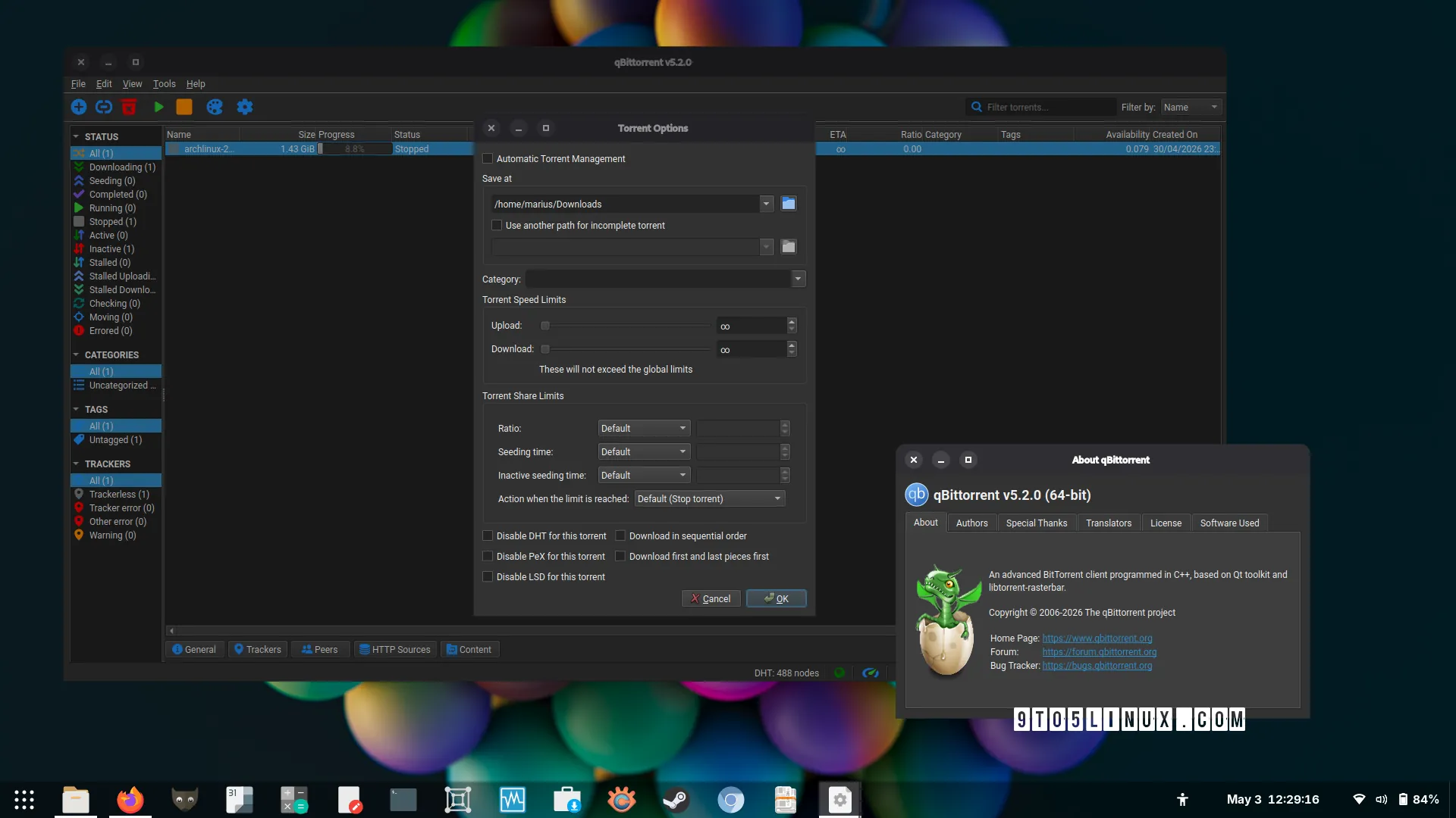 qBittorrent 5.2 release screenshot showing new WebUI