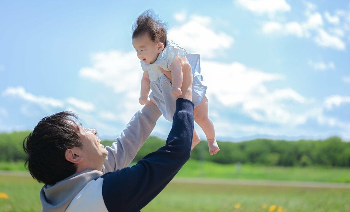 Lotte's male paternity leave awareness poster featuring the company's koala character