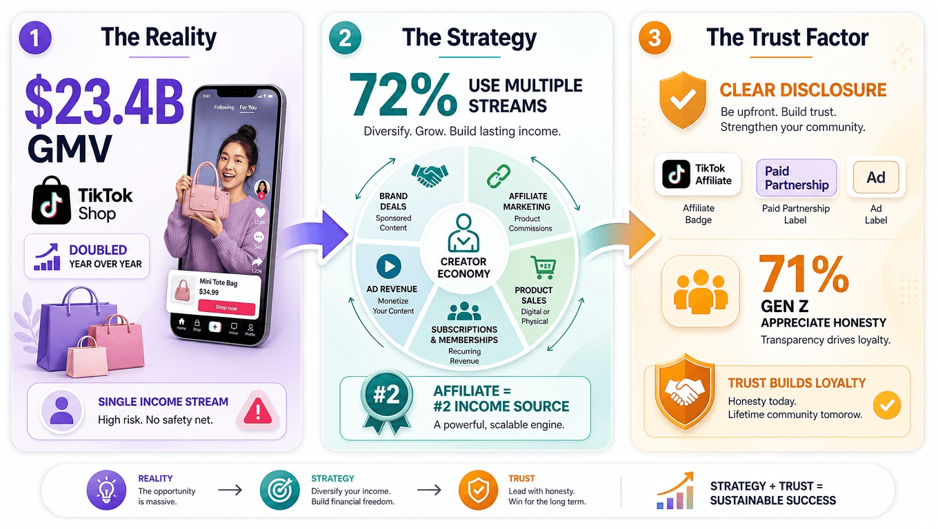 TikTok Shop creator earnings breakdown