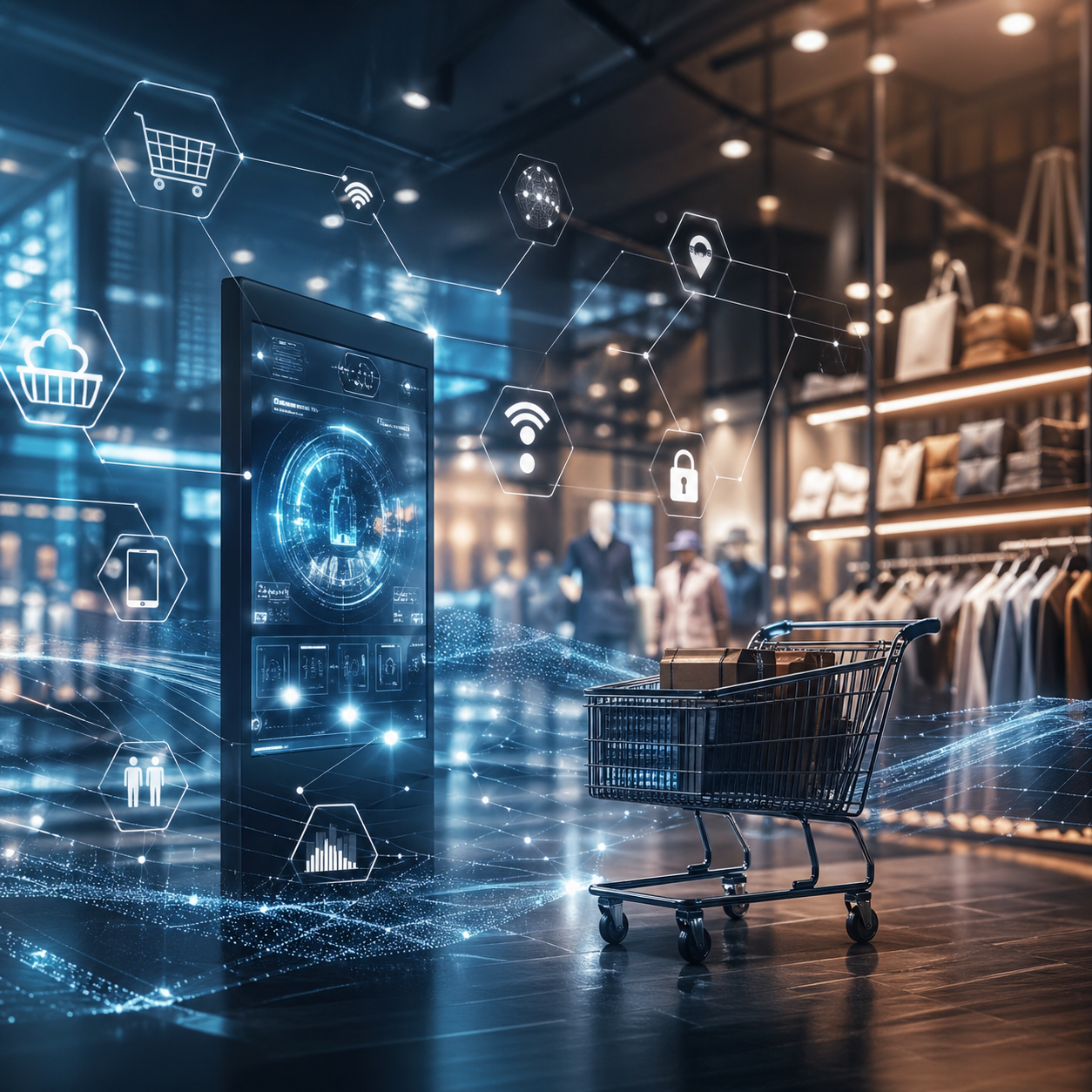 AI-powered retail digital transformation visualization
