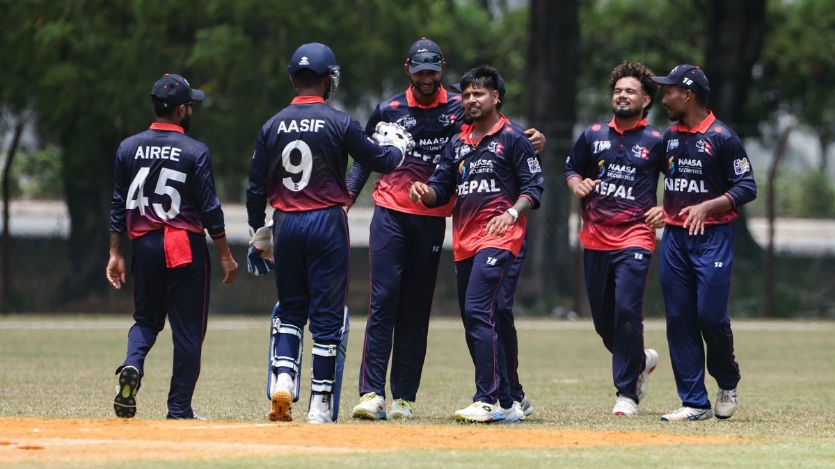 Nepal cricket team celebrating ACC Premier Cup victory