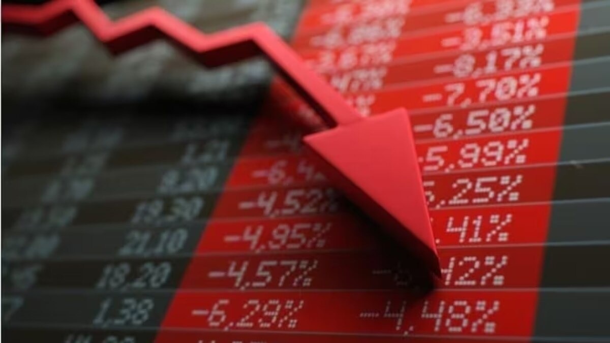 Stock market showing volatility from oil shocks