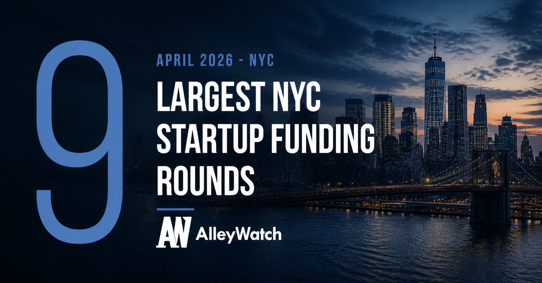 NYC top April 2026 startup funding chart