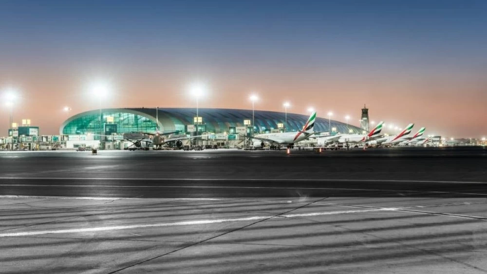 Dubai International Airport interior showing modern architecture