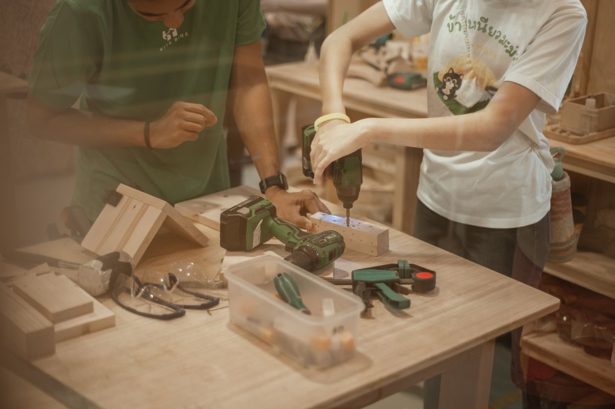 Malaysian woodworking makerspace workshop space
