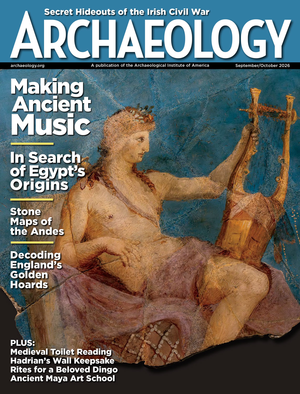 Cover of the upcoming September/October 2026 issue of Archaeology Magazine
