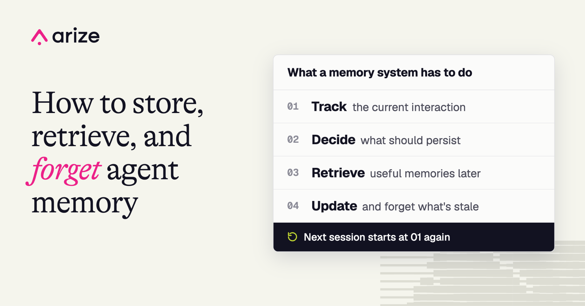 Long-term memory architecture for AI agents