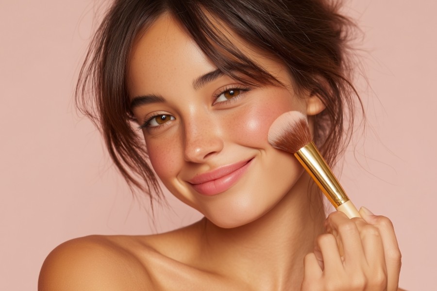 Image of applying blush — Ipsy 2026 Beauty Trend Report