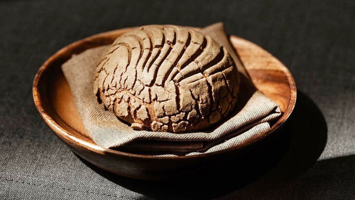 Close-up of beautifully decorated concha pastries