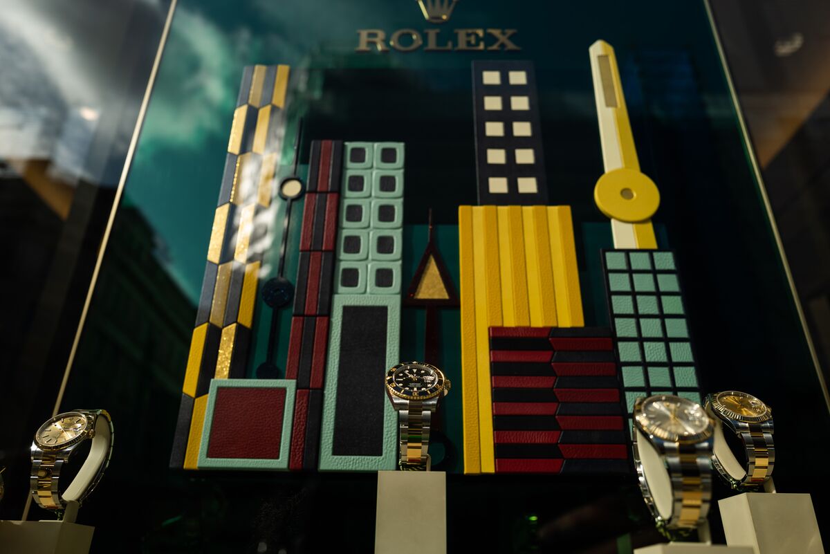 Image of a luxury watch retail environment or Rolex display