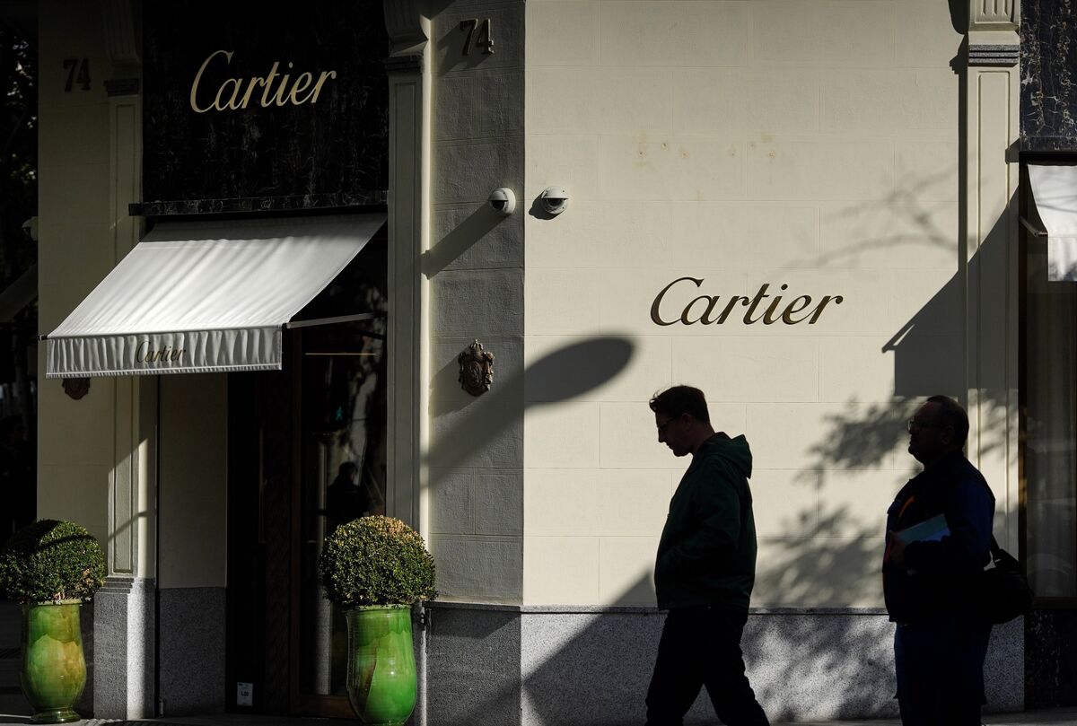 Richemont's Cartier jewelry collections displayed in a luxury boutique setting