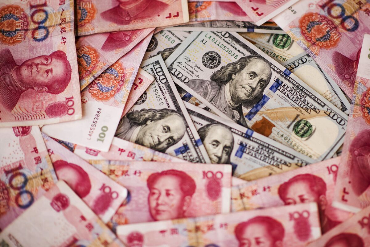 Chart showing the widening gap between US and China 10-year bond yields