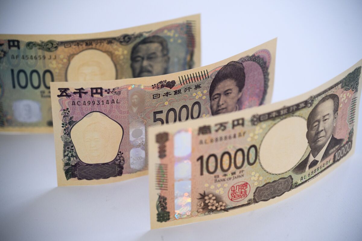 Japanese Yen banknotes and currency exchange rates