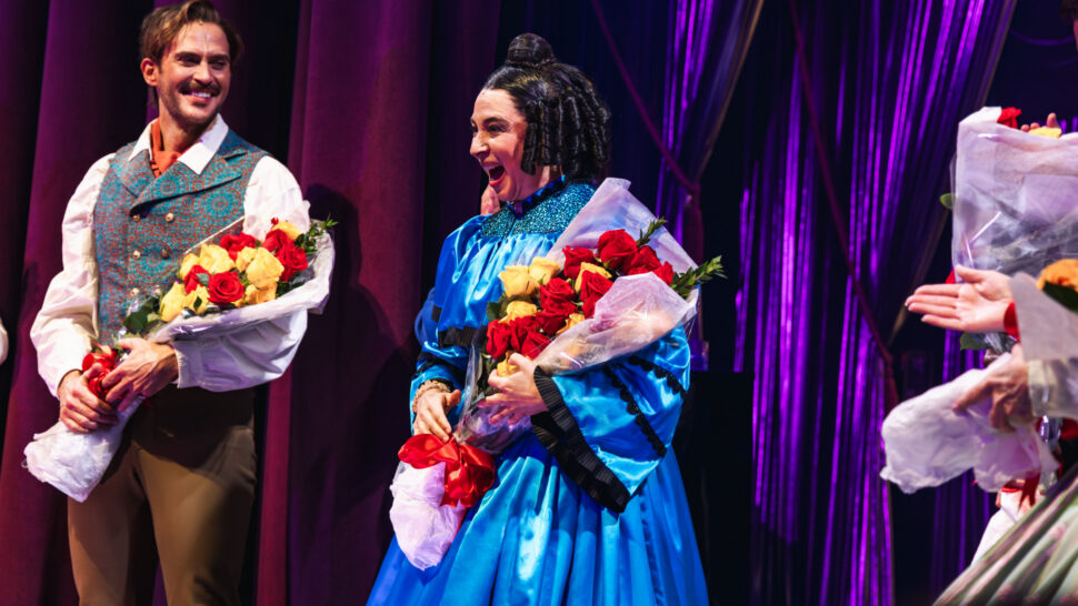Maya Rudolph in her first Broadway curtain call in Oh, Mary!