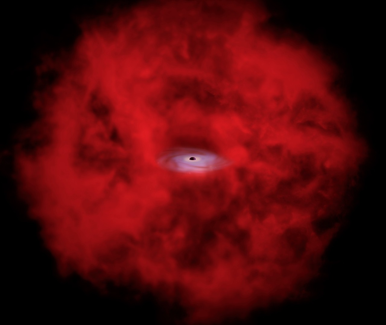 Illustration of a 'Little Red Dot' — a mysterious early-universe compact object now connected to X-ray emissions by Chandra and Webb data