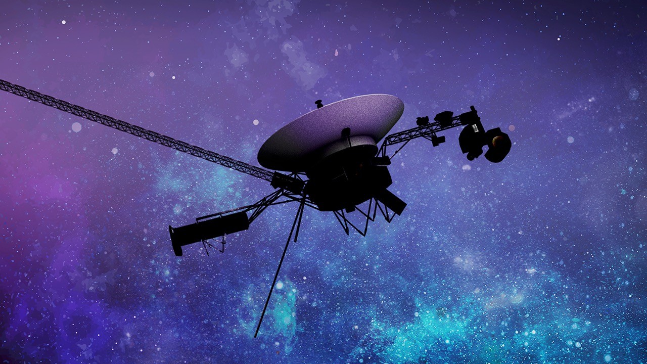 Voyager 1 spacecraft artist concept, still returning data from interstellar space