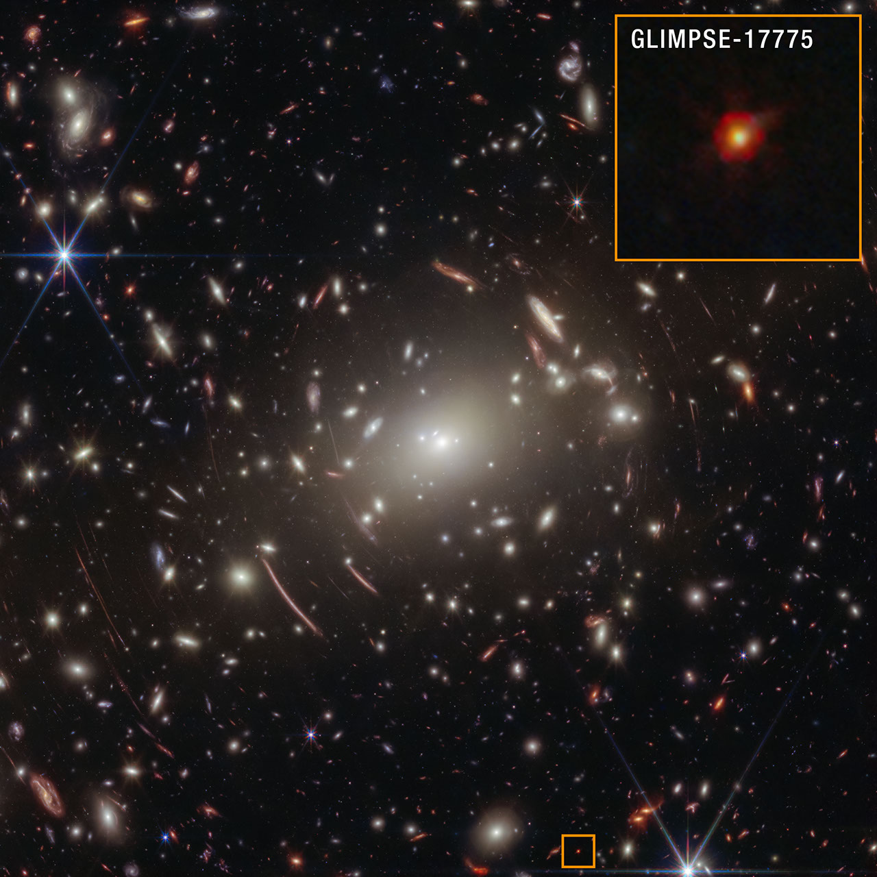 Artist concept of potential black hole star formation in early universe