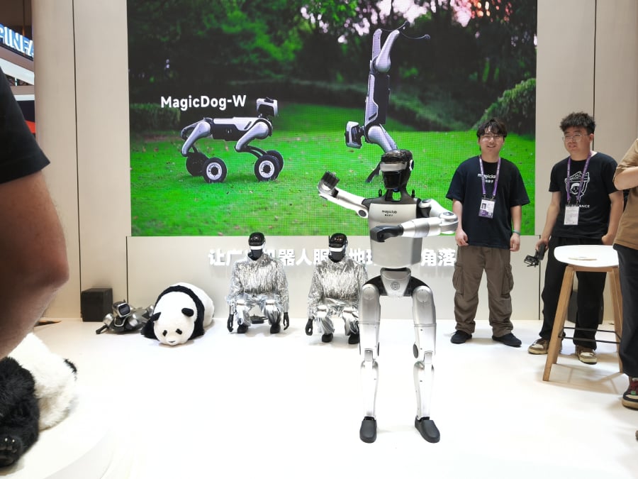 Chinese humanoid robots on display at Canton Fair 2026