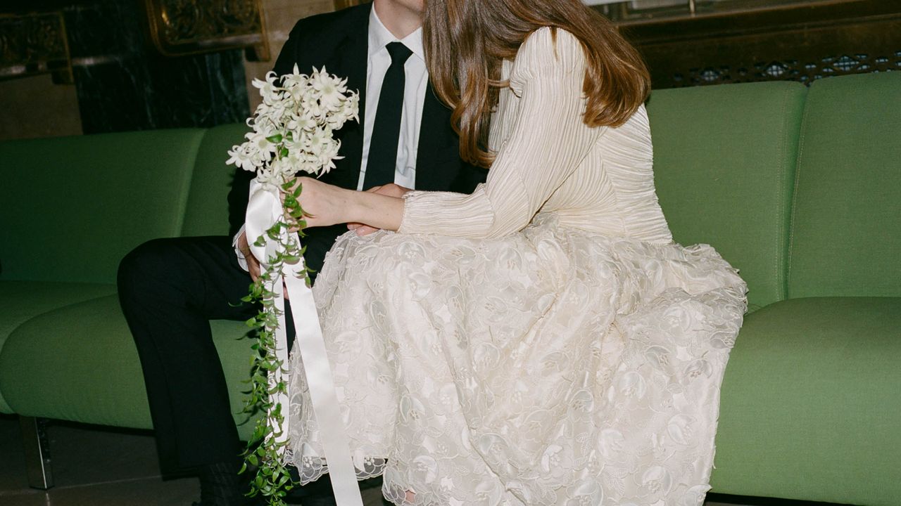 A New York City courthouse elopement — emblematic of the 'no ceremony' micro-trend Vogue highlights for 2026