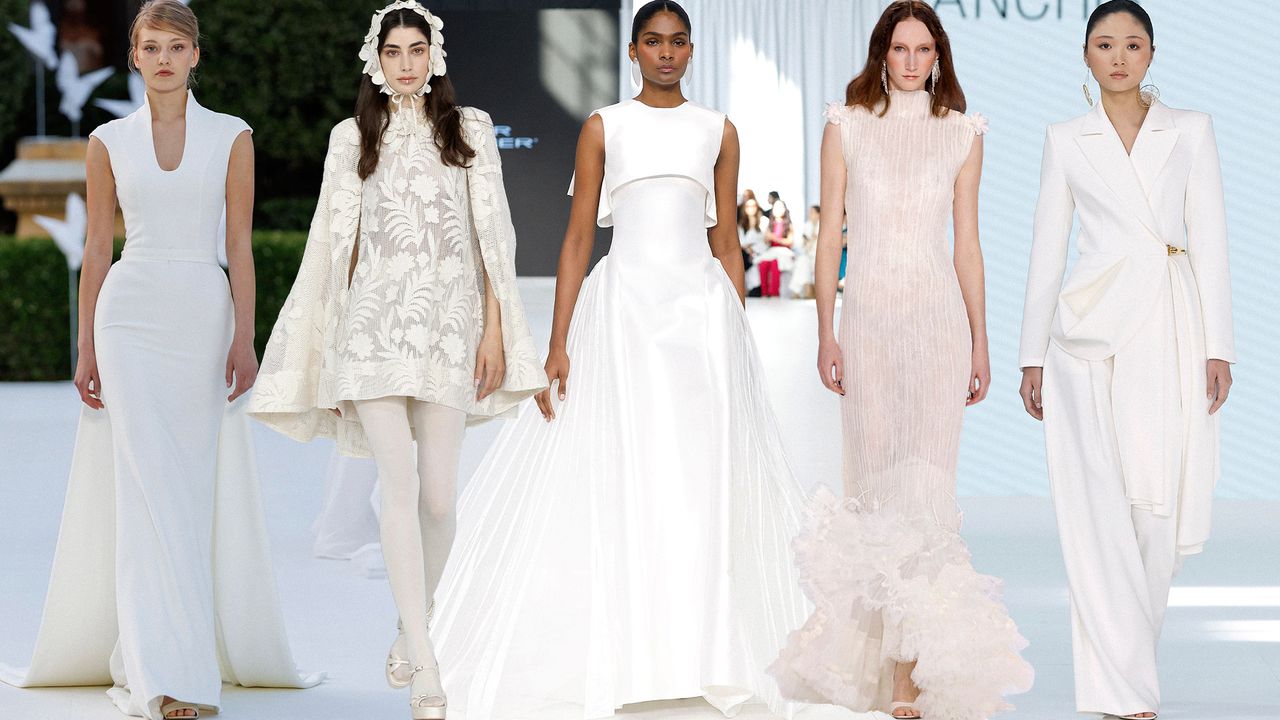 Bridal gown looks from the Barcelona Bridal Fashion Week 2027 trends runway coverage