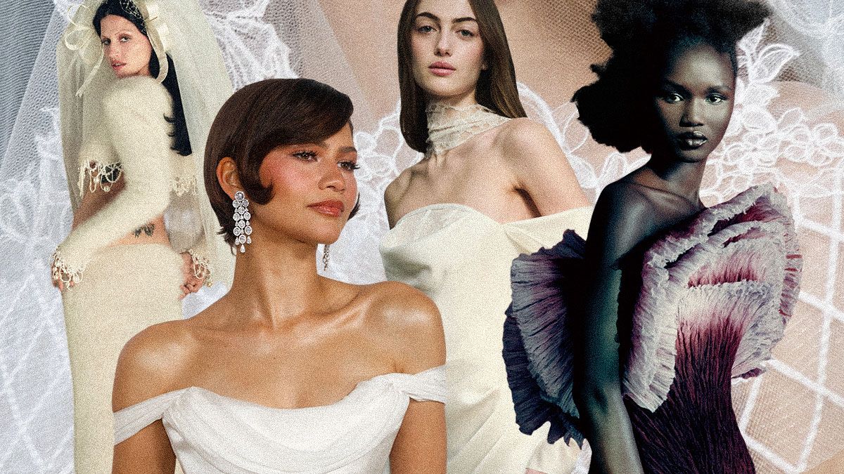 Vogue's 2026 wedding trends newsletter cover showing colorful and personalised bridal styles