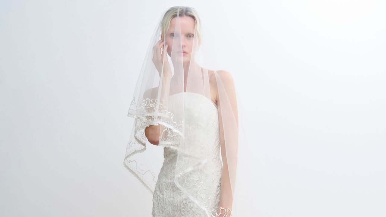 Marmar Halim Bridal collection showcasing textured wedding dress