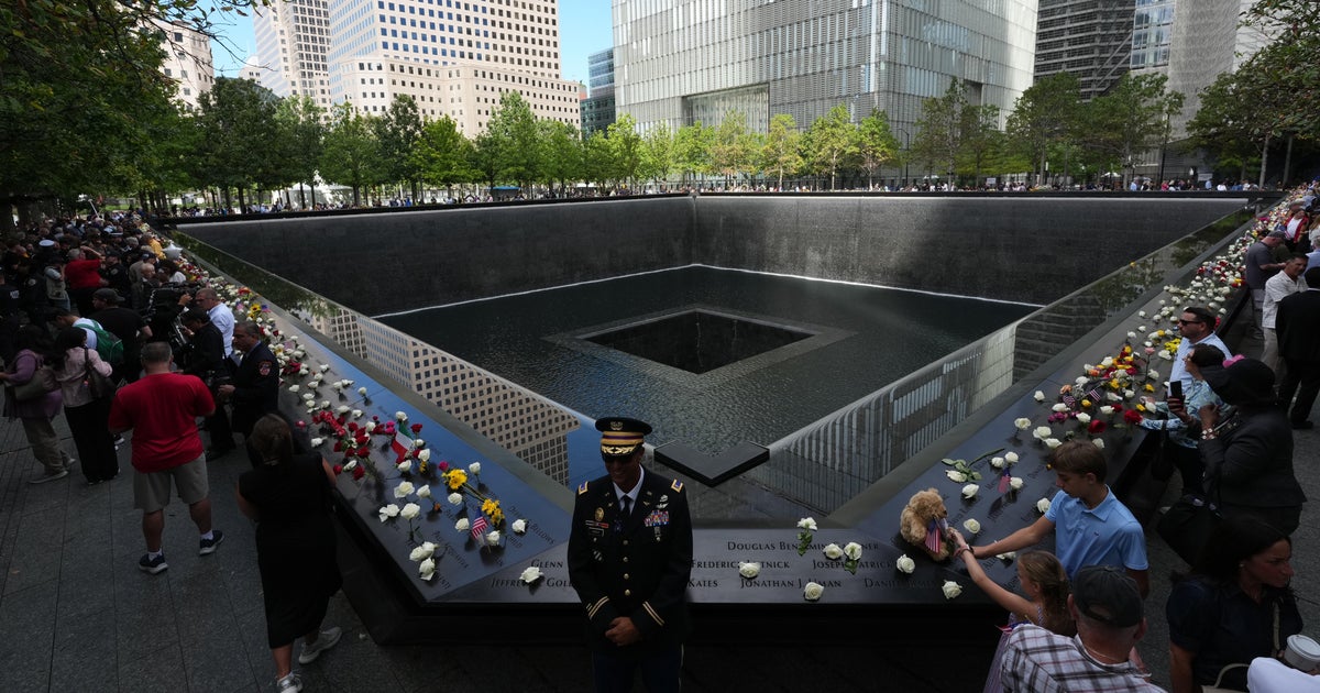 Former presidents and dignitaries at the World Trade Center memorial site during the 9/11 25th anniversary commemorations.