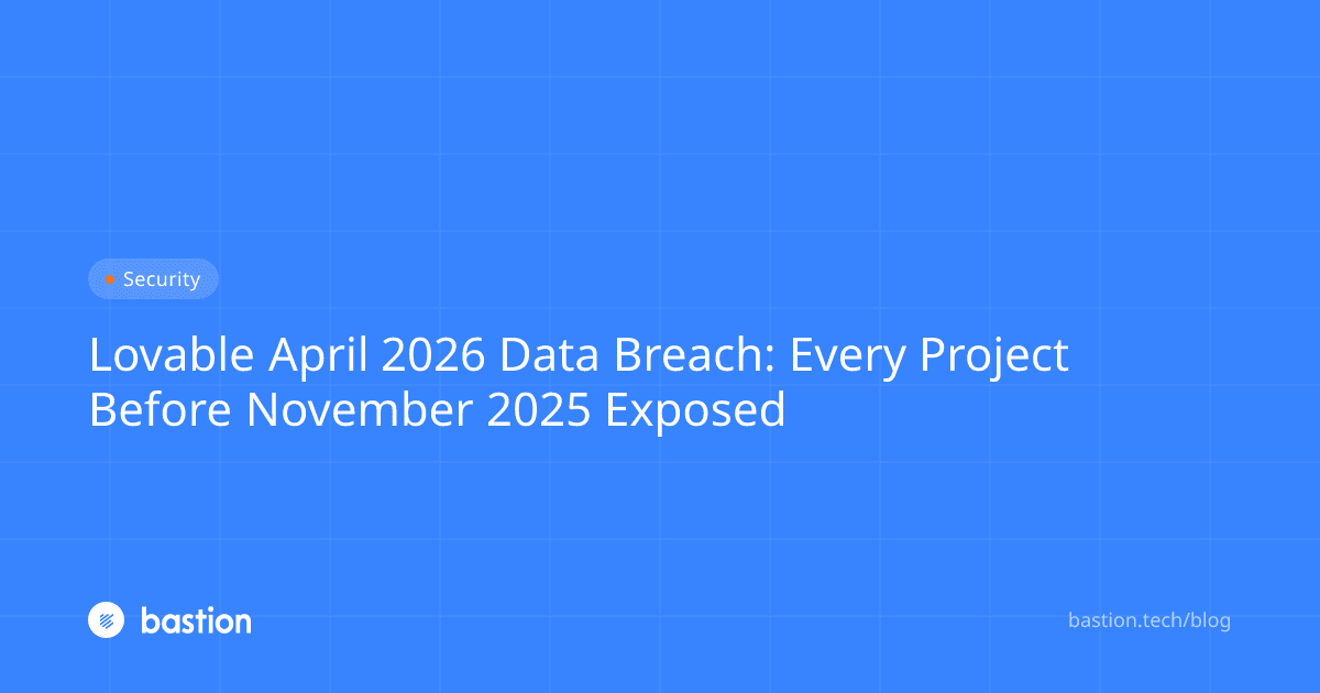 Lovable breach disclosure — every pre-November 2025 project affected