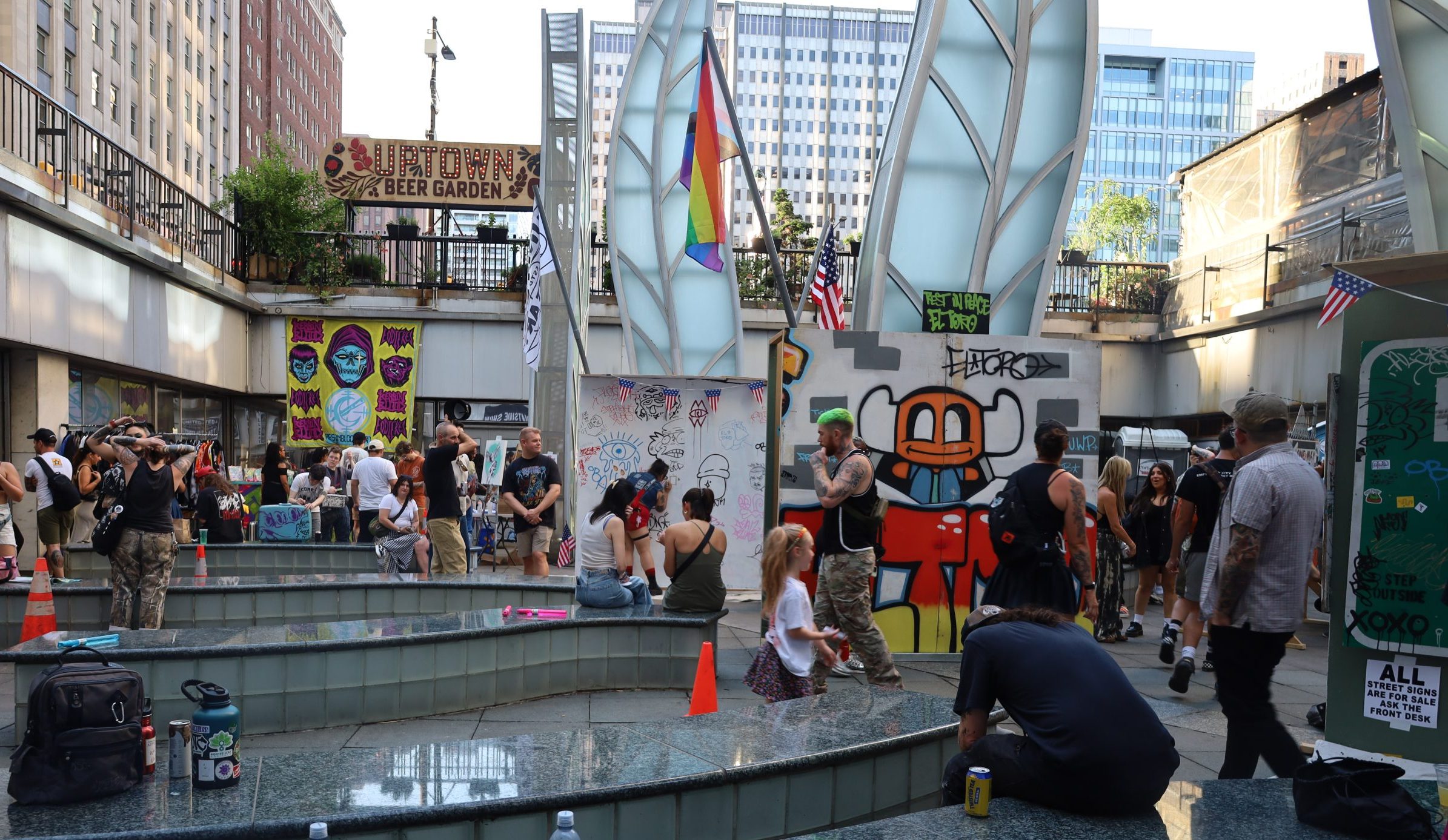 Legal graffiti and street art walls at Philadelphia's Suburban Station Platform X installation