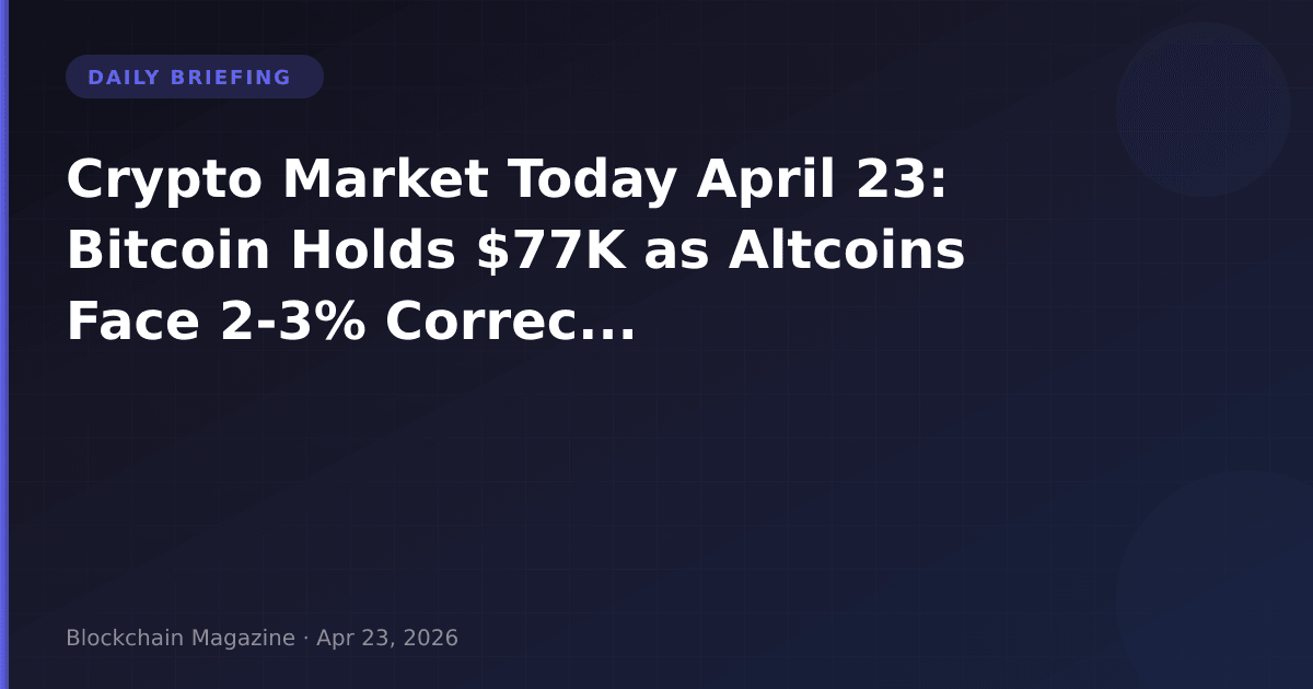 Bitcoin steady as altcoins face correction