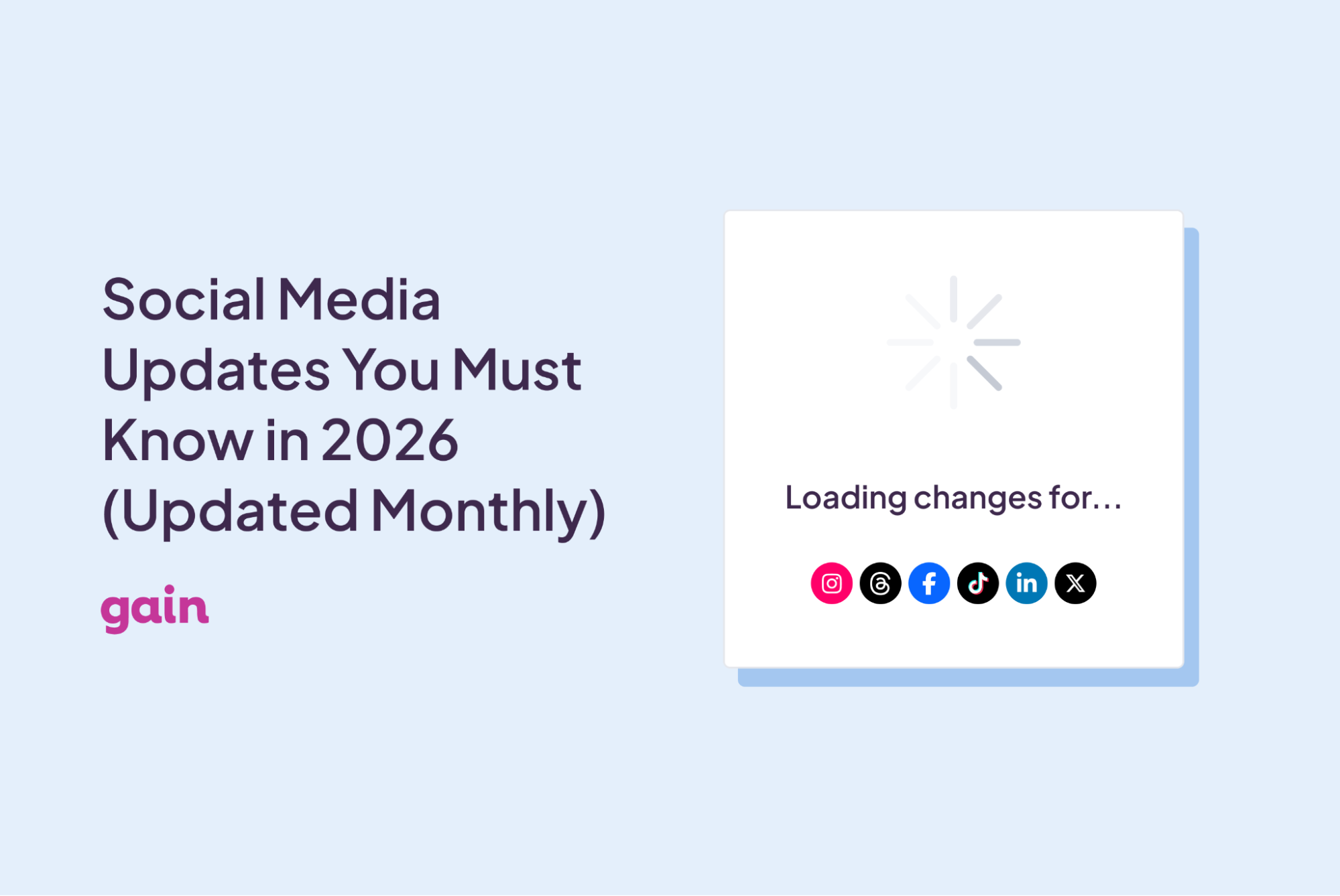 Social media updates 2026 overview from Gain