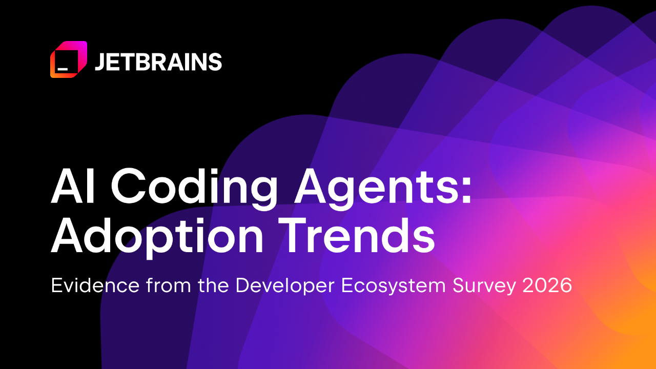JetBrains Developer Ecosystem Survey 2026 AI 코딩 에이전트 채택률 인포그래픽