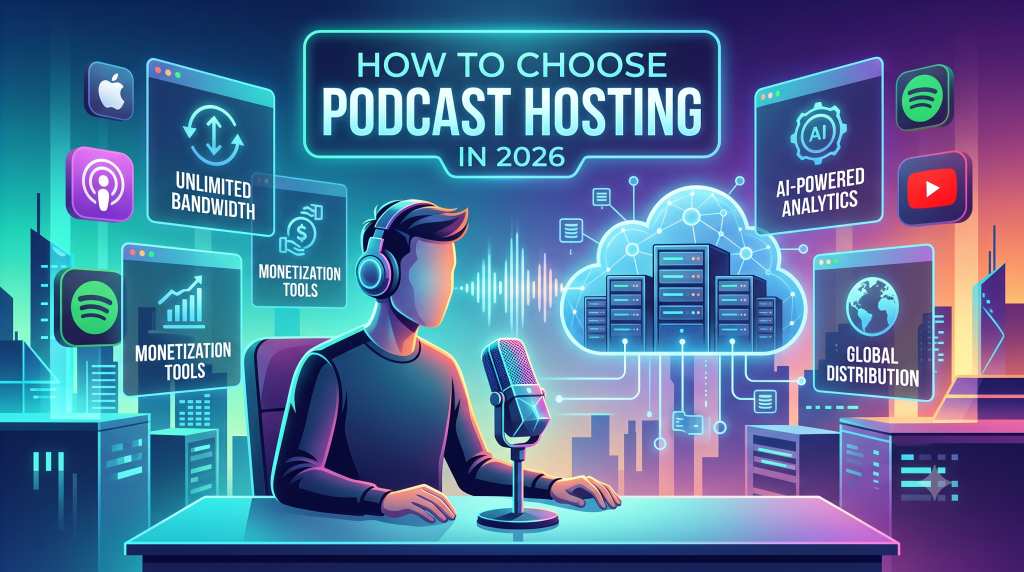 Podcast hosting platform feature comparison visual