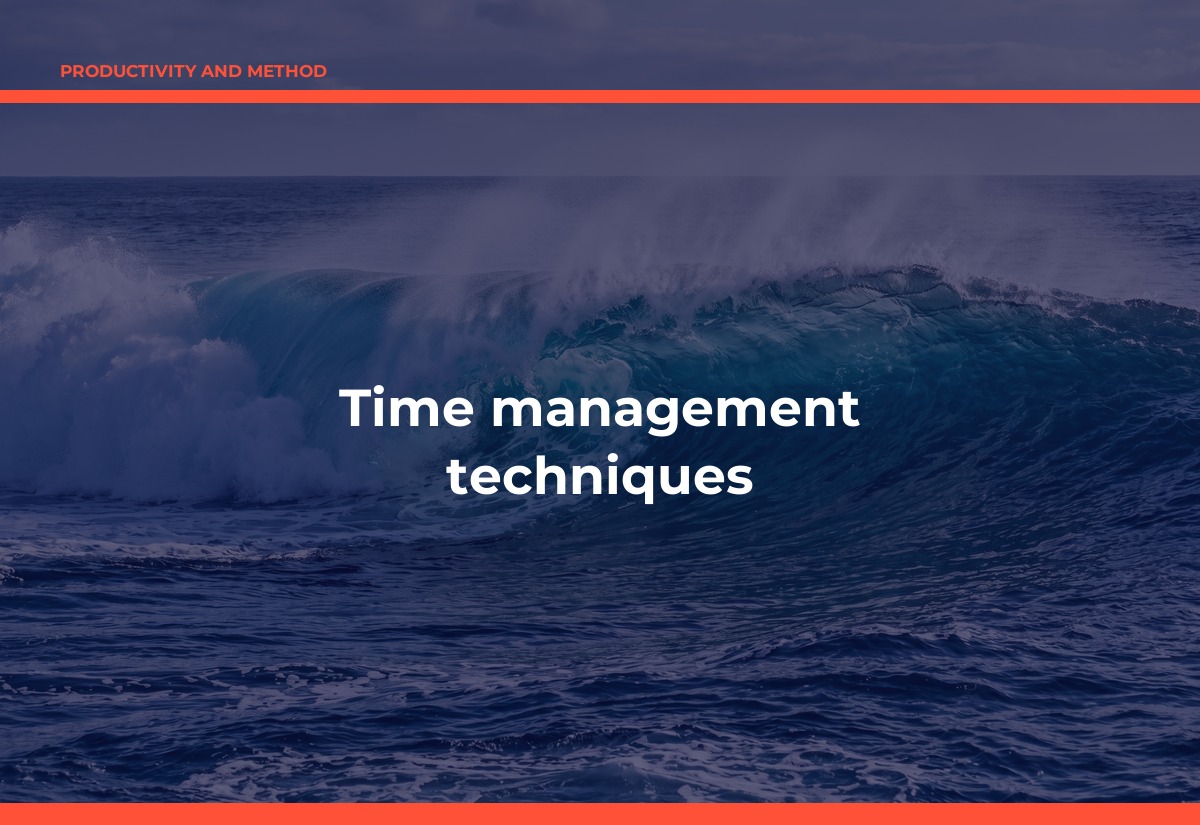 Time management techniques comparison chart
