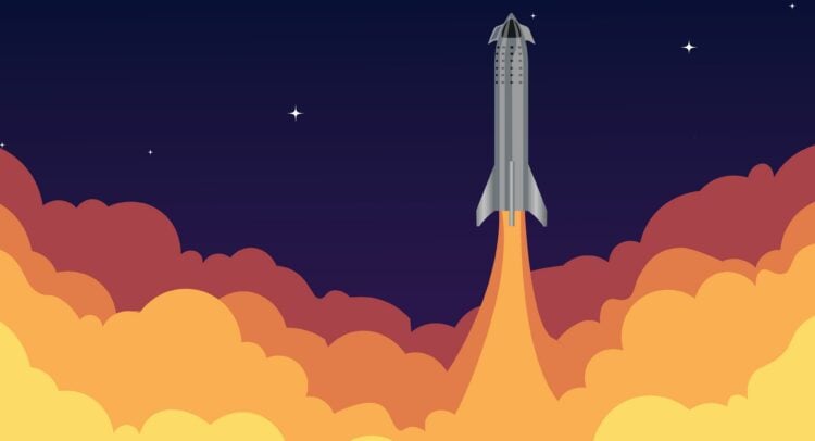 Space launch illustration