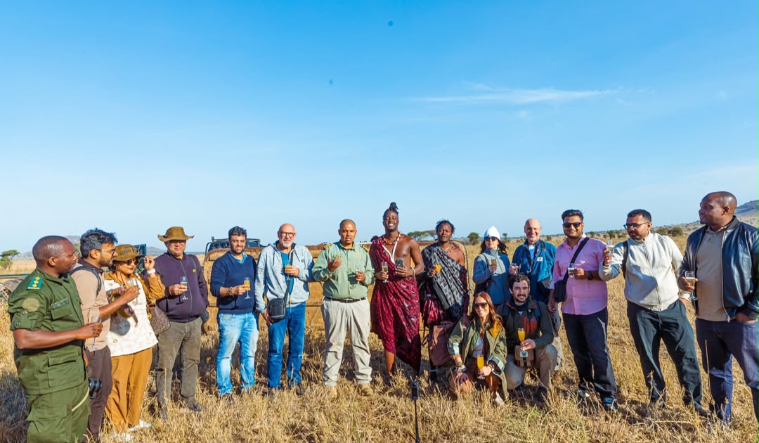 Image of Indian tour agents during their familiarization trip to Tanzanian parks