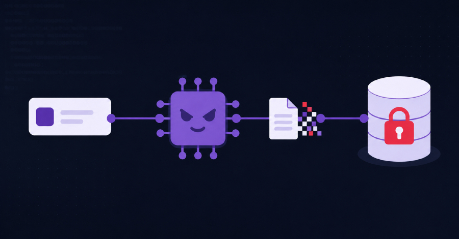 AI-powered ransomware attack chain diagram showing automated stages