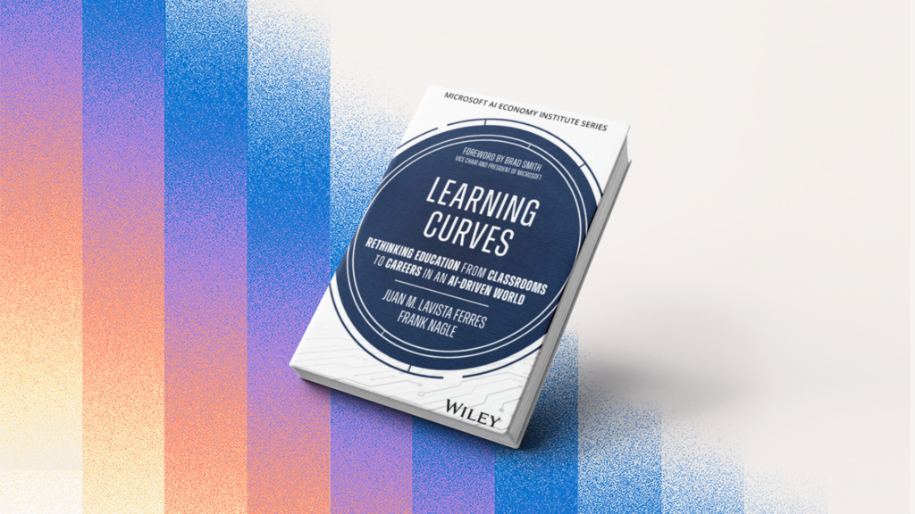 Cover of the new book Learning Curves by Microsoft AI Economy Institute