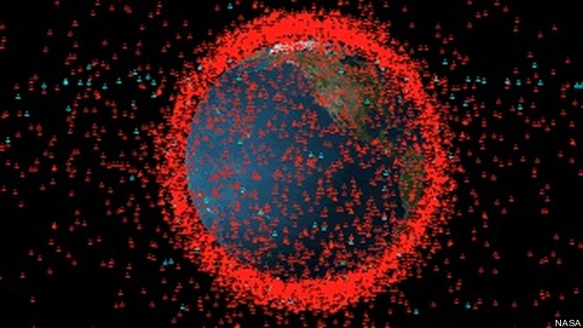 Space debris visualization