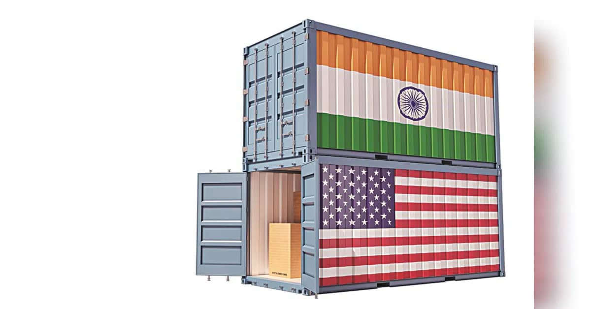 Image showing news headline about US bill targeting India with tariffs