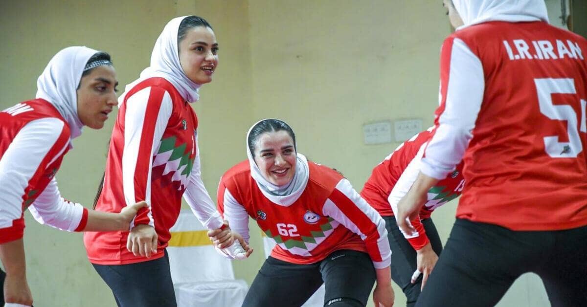 Iran women's kabaddi team training in Sonipat