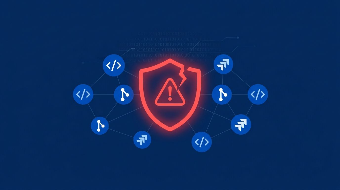 Atlassian logo and security warning image