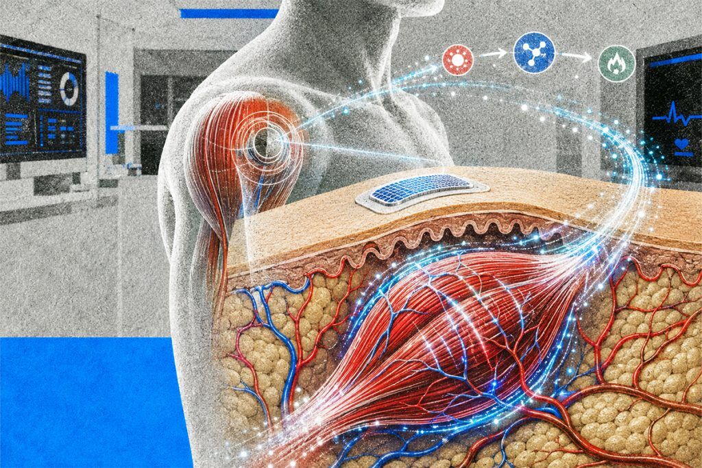 Scientific visualization of self-exercising muscle tissue