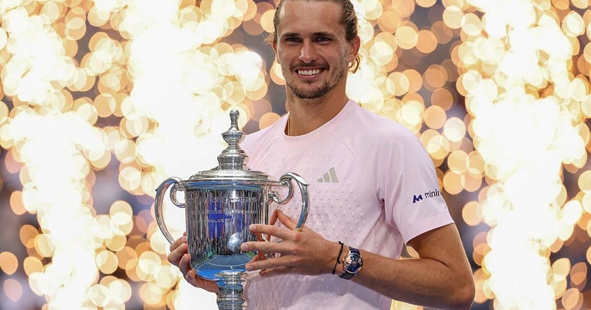 Alexander Zverev celebrating his US Open victory